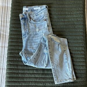 Judy Blue Light Wash Distressed Boyfriend Jeans